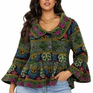 INC International Concepts Multicolor Patterned Jacket